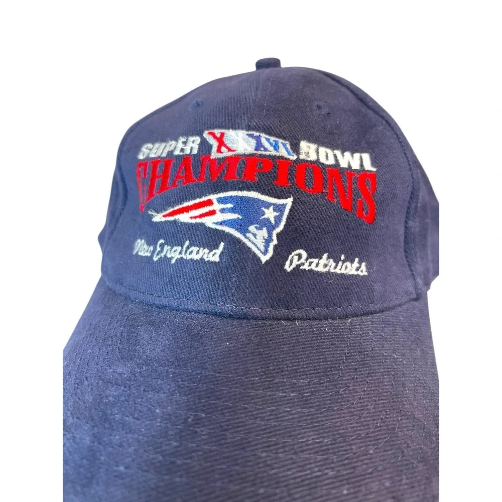 Vintage 2002 NFL New England Patriots Super Bowl XXXVI 36 Champions‎ Hat Blue